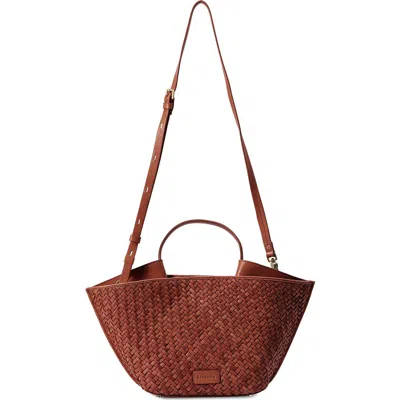 Écotorie Ecotorie Austin Large Leather Boat Bag In Brandy