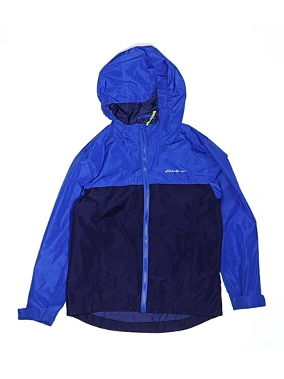 Pre-owned Eddie Bauer Kids' Windbreaker Jacket In Blue