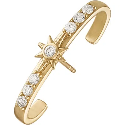 Eden Presley Cosmic Gold Diamond Bar Stud Earring