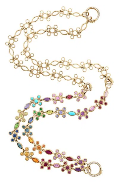 Eden Presley In Sync Gold Sapphire And Diamond Transformer Necklace