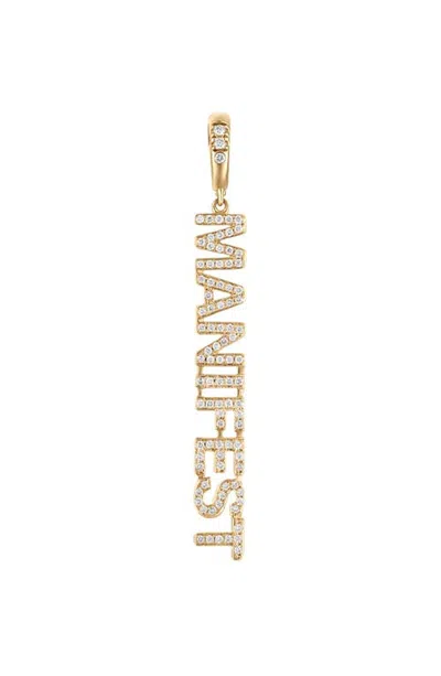 Eden Presley Manifest Gold Diamond Mantra Pendant