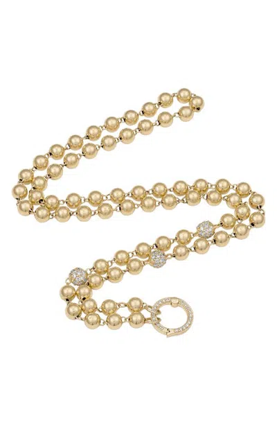Eden Presley Mardi Gras 14k Gold Diamond Beaded Necklace