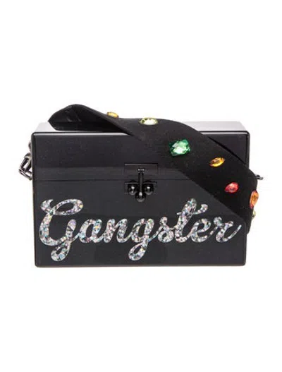 Pre-owned Edie Parker Acrylic Crossbody Bag In Black