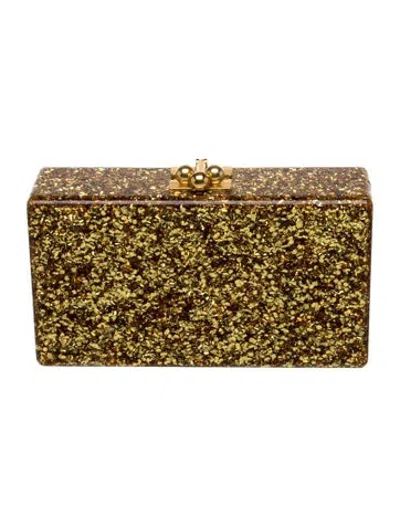 Pre-owned Edie Parker Clutch In Gold