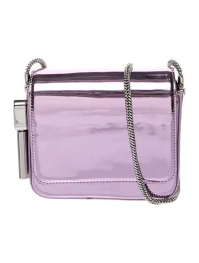 Pre-owned Edie Parker Patent Leather Shoulder Bag In Purple