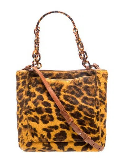Pre-owned Edie Parker Ponyhair Crossbody Bag In Orange