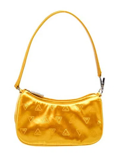 Pre-owned Edie Parker Satin Shoulder Bag In Yellow