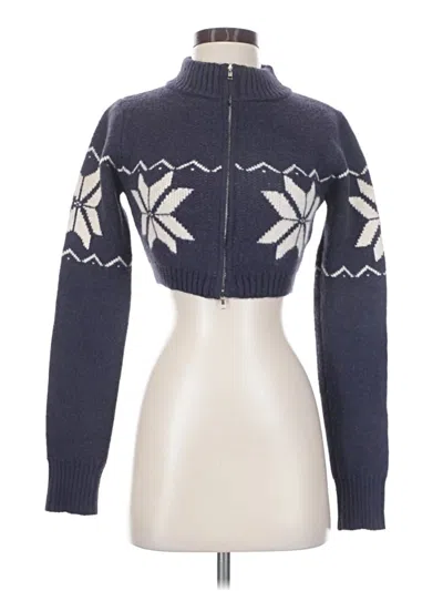 Pre-owned Edikted Cardigan Sweater In Blue