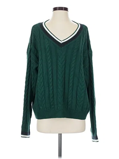Pre-owned Edikted Pullover Sweater In Green