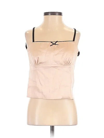 Pre-owned Edikted Sleeveless Top Tan Strapless Neckline Tops
