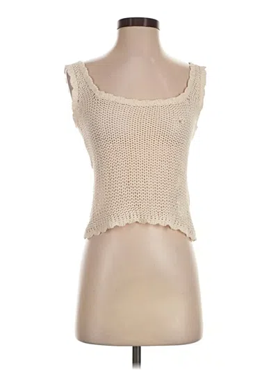 Pre-owned Edikted Tank Top Ivory Strapless Neckline Tops