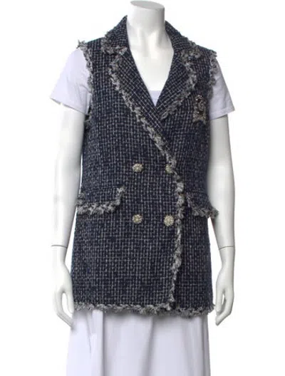 Pre-owned Edward Achour Printed Dress In Blue