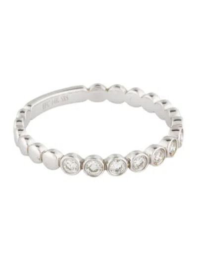 Pre-owned Ef Collection 14k Diamond Bezel Stack Band In Multicolor
