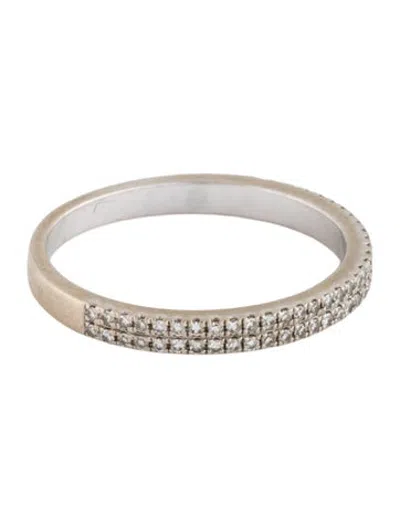 Pre-owned Ef Collection 14k Diamond Double Row Band In Multicolor