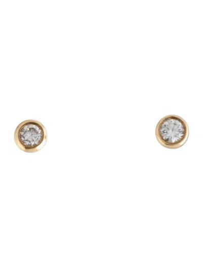 Pre-owned Ef Collection 14k Diamond Mini Stud Earrings In Multicolor
