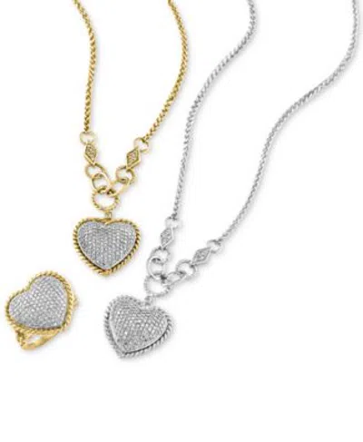 Effy Collection Effy Diamond Pave Heart Ring Pendant Collection In Gold