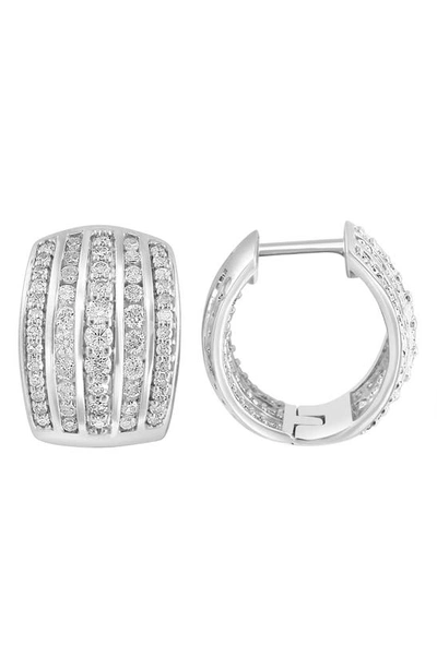 Effy Diamond Huggie Hoop Earrings In Metallic