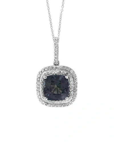 Effy Fine Jewelry 14k 2.88 Ct. Tw. Diamond & Spinel Pendant In Black