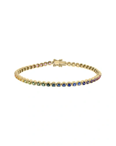 Effy Fine Jewelry 14k 3.88 Ct. Tw. Multicolor Sapphire Bracelet In Gold