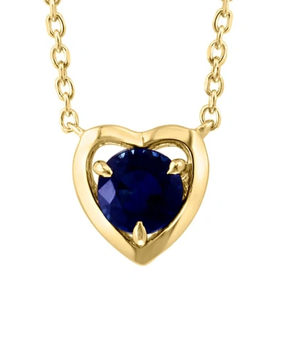 Effy Fine Jewelry 14k Over Silver 0.80 Ct. Tw. Sapphire Necklace In Gold