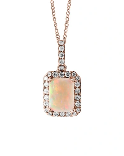 Effy Fine Jewelry 14k Rose Gold 1.13 Ct. Tw. Diamond & Opal Pendant