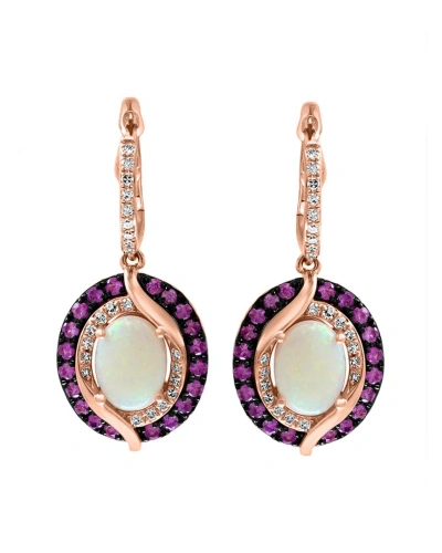 Effy Fine Jewelry 14k Rose Gold 2.27 Ct. Tw. Diamond & Gemstone Earrings