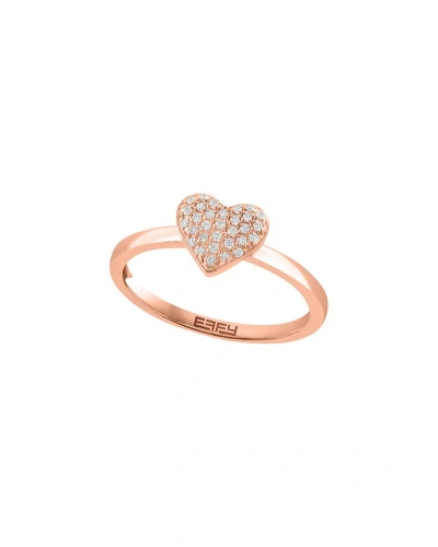 Effy Fine Jewelry 14k Rose Gold Vermeil 0.11 Ct. Tw. Diamond Ring