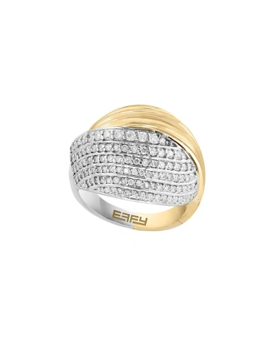 Effy Fine Jewelry 14k Two-tone 0.77 Ct. Tw. Diamond Ring In Gold