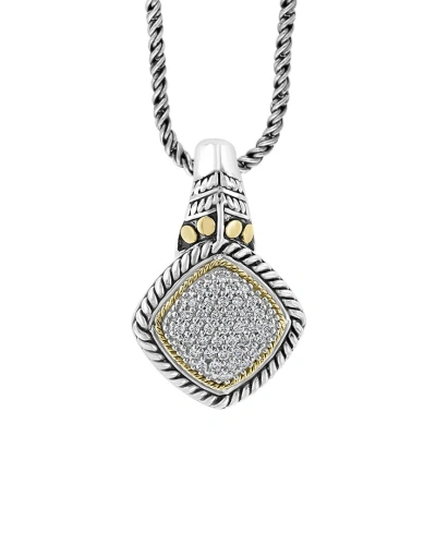 Effy Fine Jewelry 18k Rose Gold & Silver 0.22 Ct. Tw. Diamond Pendant In Metallic