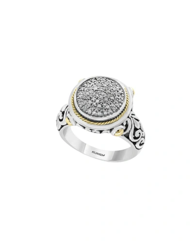 Effy Fine Jewelry 18k Rose Gold & Silver 0.22 Ct. Tw. Diamond Ring In Metallic