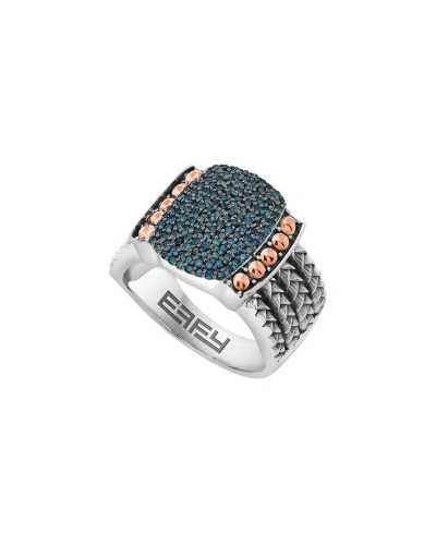 Effy Fine Jewelry 18k Rose Gold & Silver 0.42 Ct. Tw. Diamond Ring In Metallic