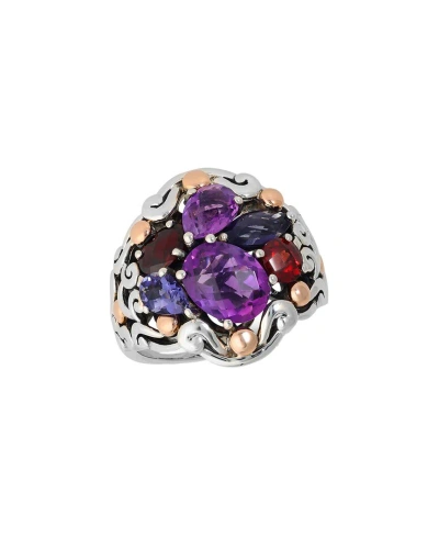 Effy Fine Jewelry 18k Rose Gold & Silver 4.50 Ct. Tw. Amethyst Ring In Purple