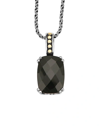 Effy Fine Jewelry 18k Rose Gold & Silver 6.90 Ct. Tw. Onyx Pendant In Metallic