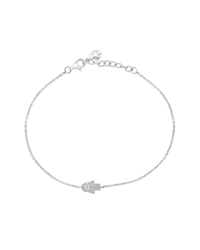 Effy Fine Jewelry Silver 0.09 Ct. Tw. Diamond Bracelet In Metallic