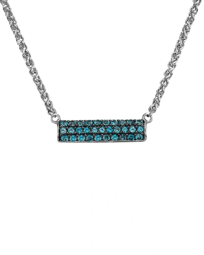 Effy Fine Jewelry Silver 1.02 Ct. Tw. London Blue Topaz                               Necklace