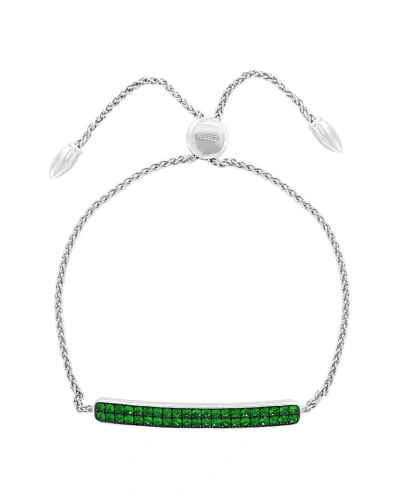 Effy Fine Jewelry Silver 1.20 Ct. Tw. Tsavorite                                 Bracelet In Green