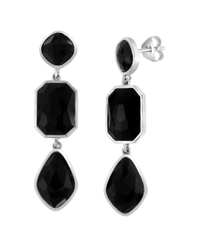 Effy Fine Jewelry Silver 16.00 Ct. Tw. Onyx Earrings In Black