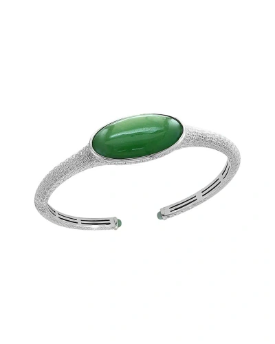 Effy Fine Jewelry Silver 20.50 Ct. Tw. Jade Bangle Bracelet In Metallic