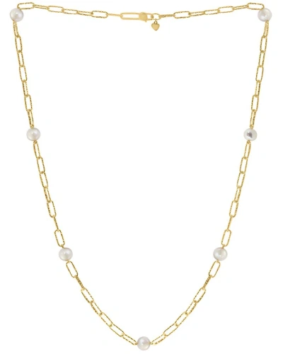 Effy Fine Jewelry Silver 8mm Pearl Necklace In Gold