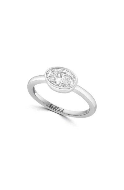 Effy Lab Grown Diamond Ring In White Gold