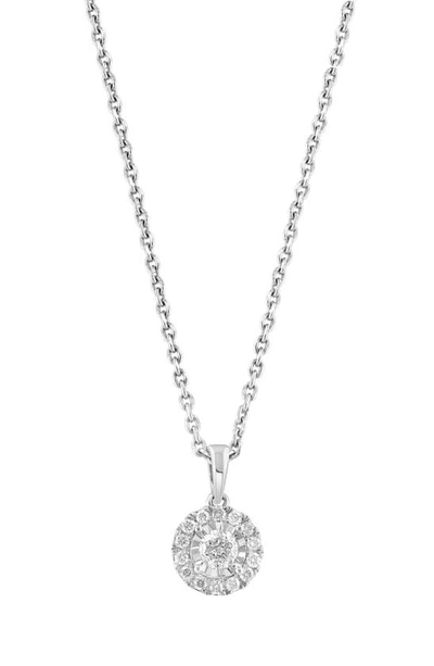 Effy Sterling Silver Diamond Pendant Necklace In Metallic