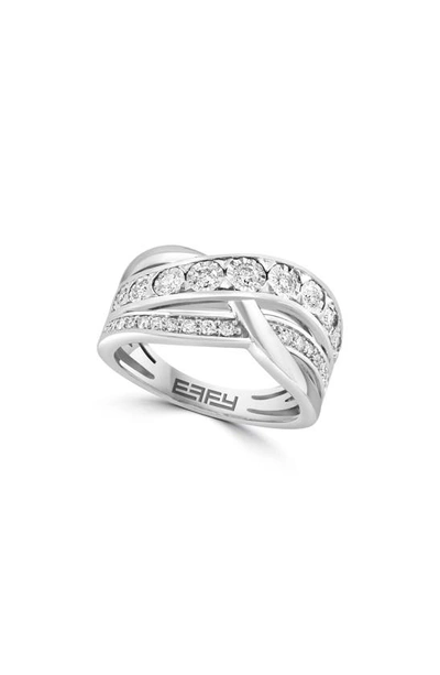 Effy Sterling Silver Diamond Ring, 0.48ct In White
