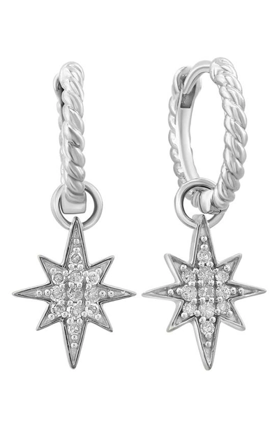 Effy Sterling Silver Diamond Star Drop Earrings In Gold