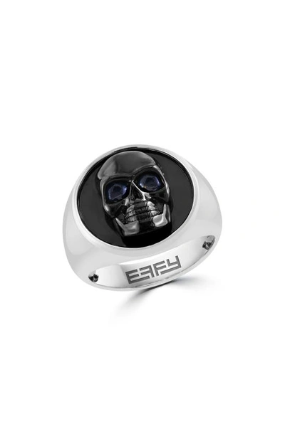 Effy Sterling Silver Skull Signet Ring