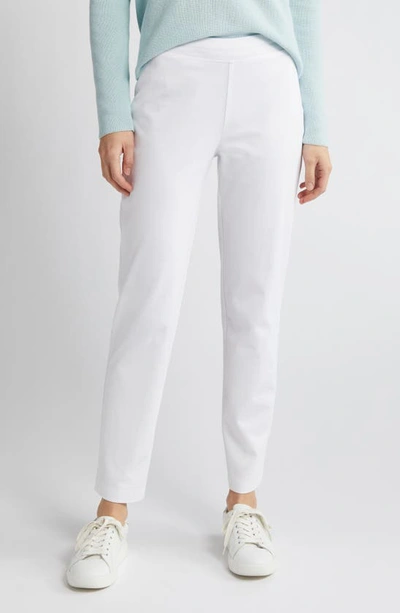 Eileen Fisher Slim Ankle Trousers In White