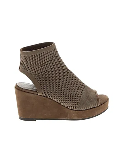 Pre-owned Eileen Fisher Wedges In Brown