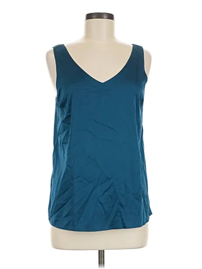 Pre-owned Ekouaer Sleeveless Top Teal V-neck Tops