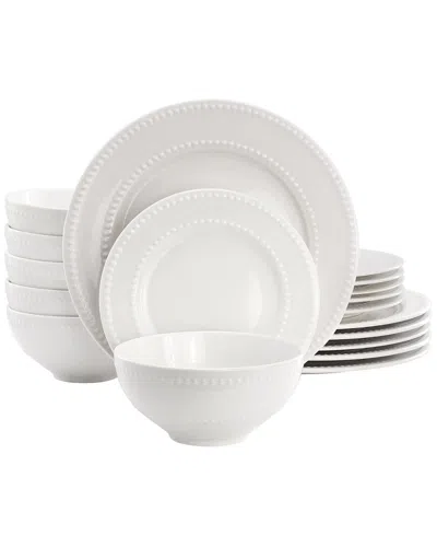 Elama 18pc Dinnerware Set In White