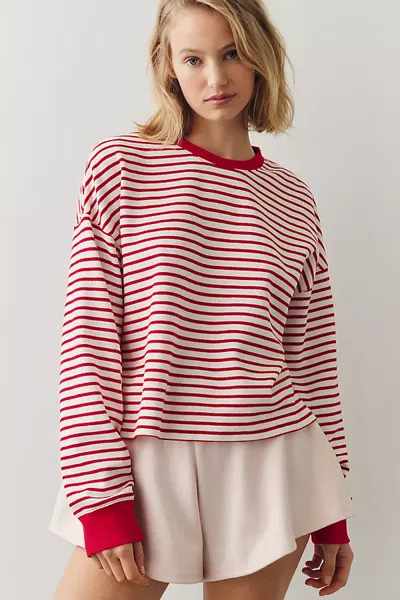 Electric & Rose 100% Cotton Crew Neck Top In Multicolor