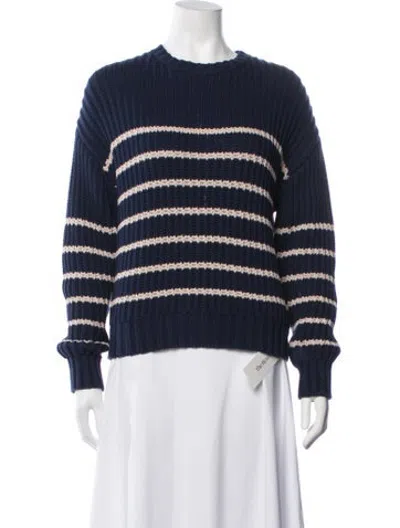 Pre-owned Electric & Rose Striped Crew Neck Sweater In Multicolor